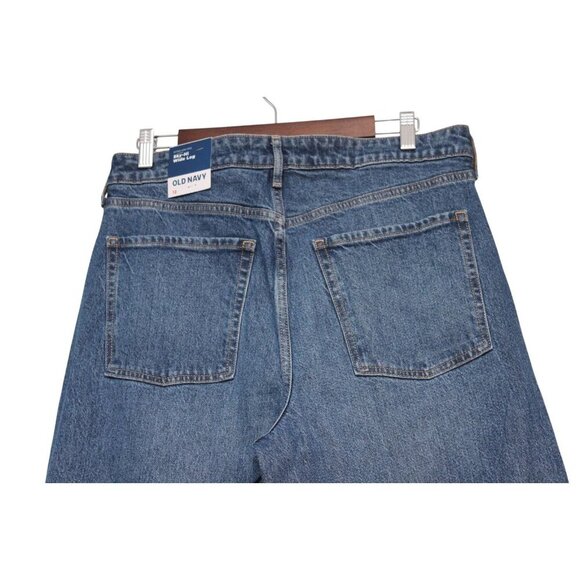 NWT Old Navy Jeans Size 12 Extra High Rise Sky Hi Wide Leg Denim Preppy Boho - Picture 9 of 14